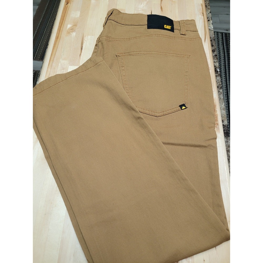 Caterpillar Mens Slim Straight Fit Stretch Canvas Utility Pants Bronze-40Wx32L